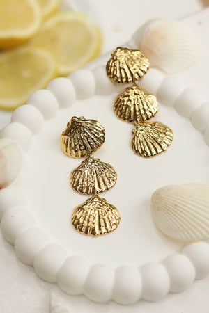 Boucles pendantes dorées Gillian