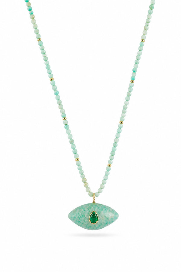Collier doré Thelma amazonite