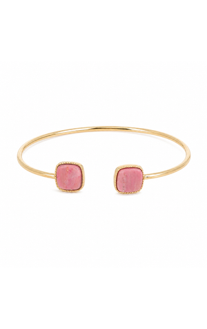 Bracelet jonc doré Patsy rhodonite