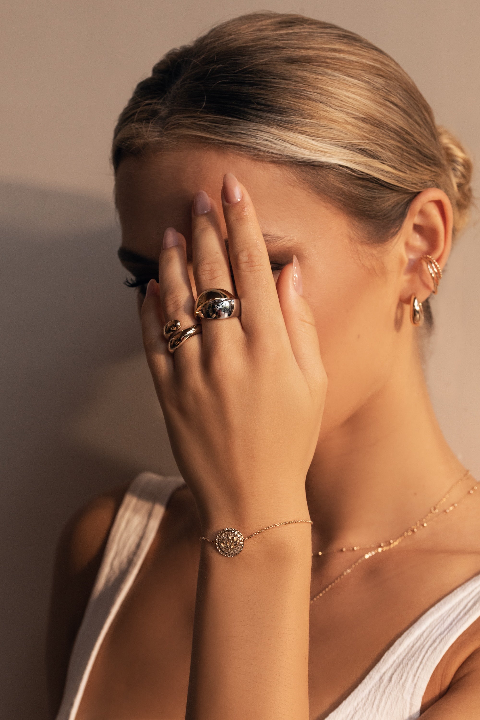 Bague dorée Mima