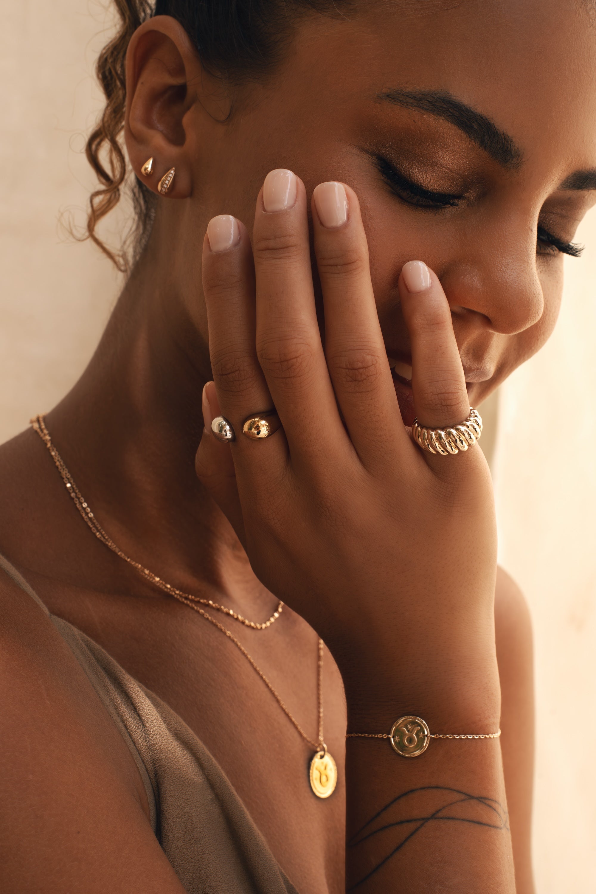 Bague dorée Fanny