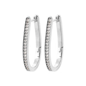 Créoles argent et zircons Pattie