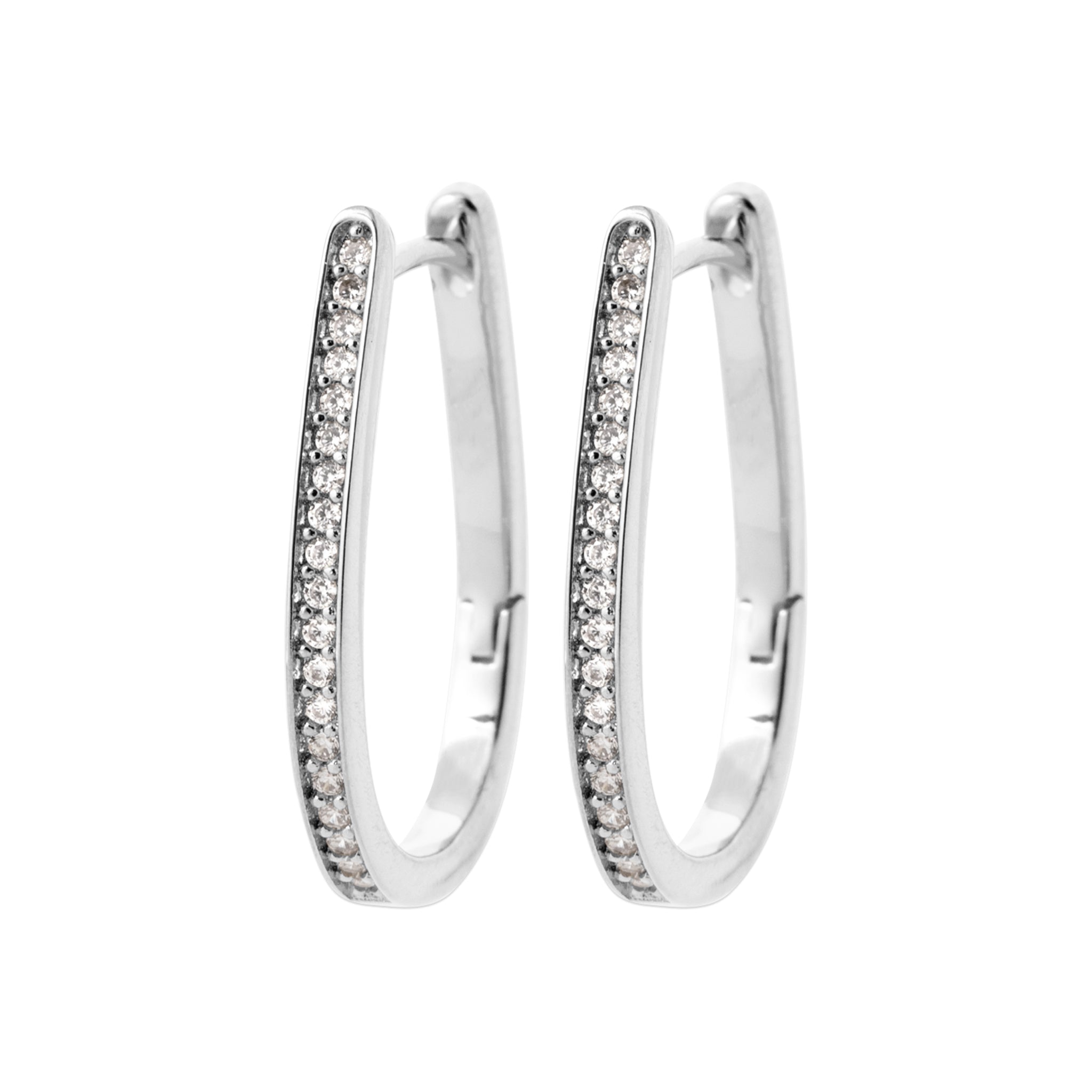 Créoles argent et zircons Pattie