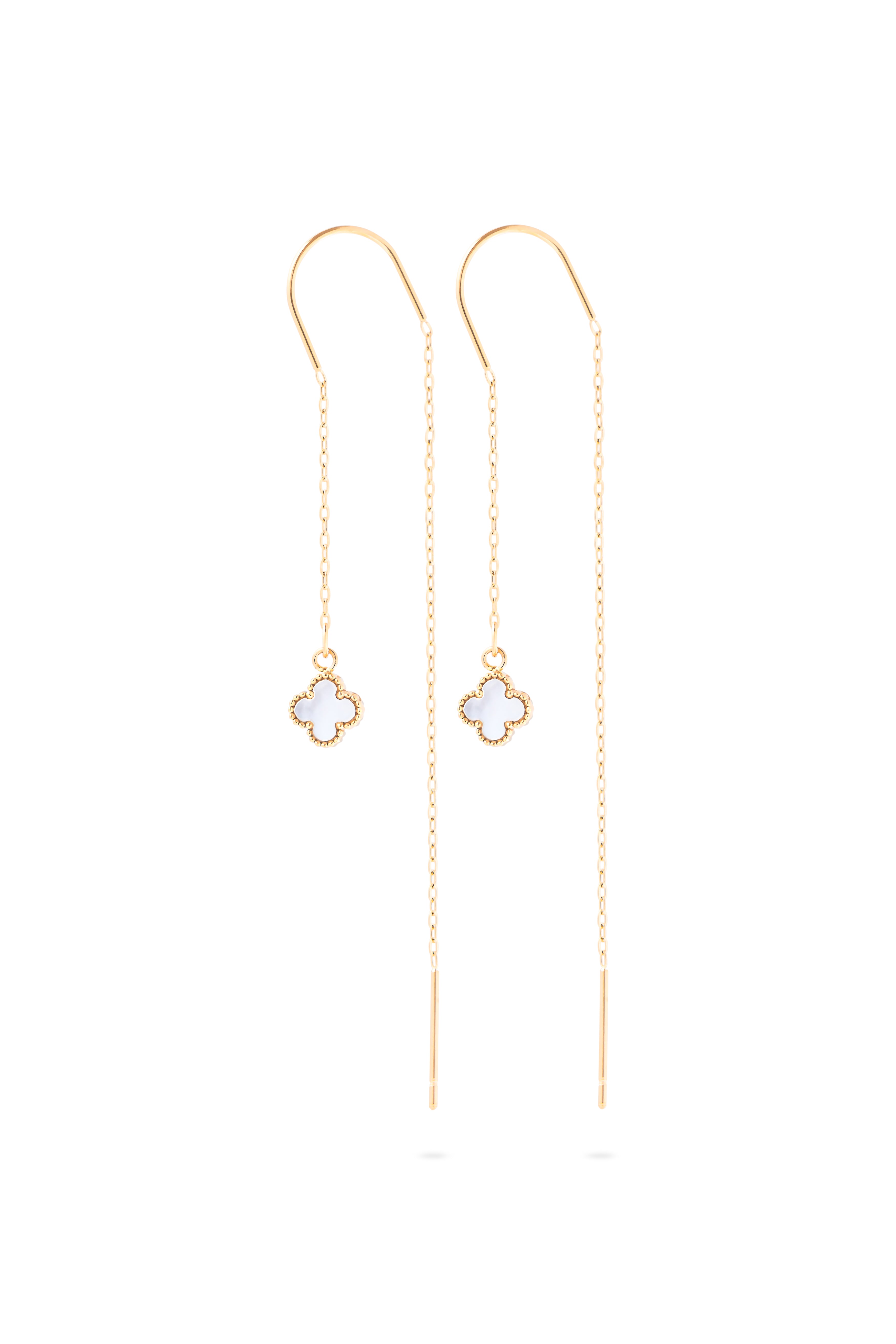 Boucles dorées et nacre Nohe