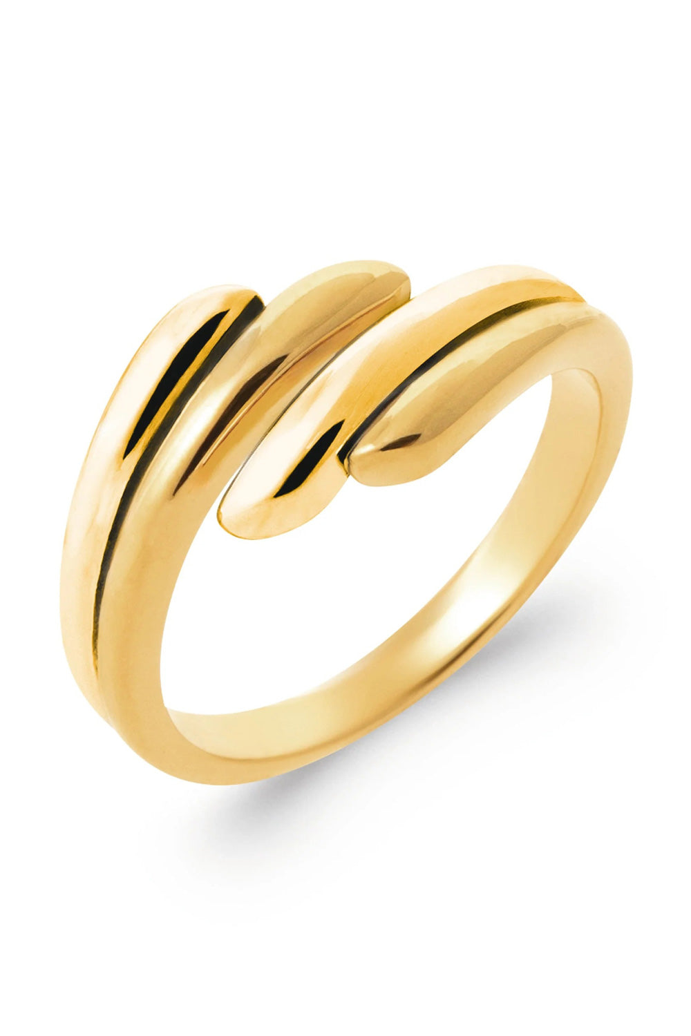 Bague dorée maxi Shonna - Bijou photographié sur fond blanc