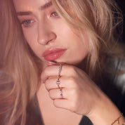 Bague dorée zircons THALY - Bijou porté