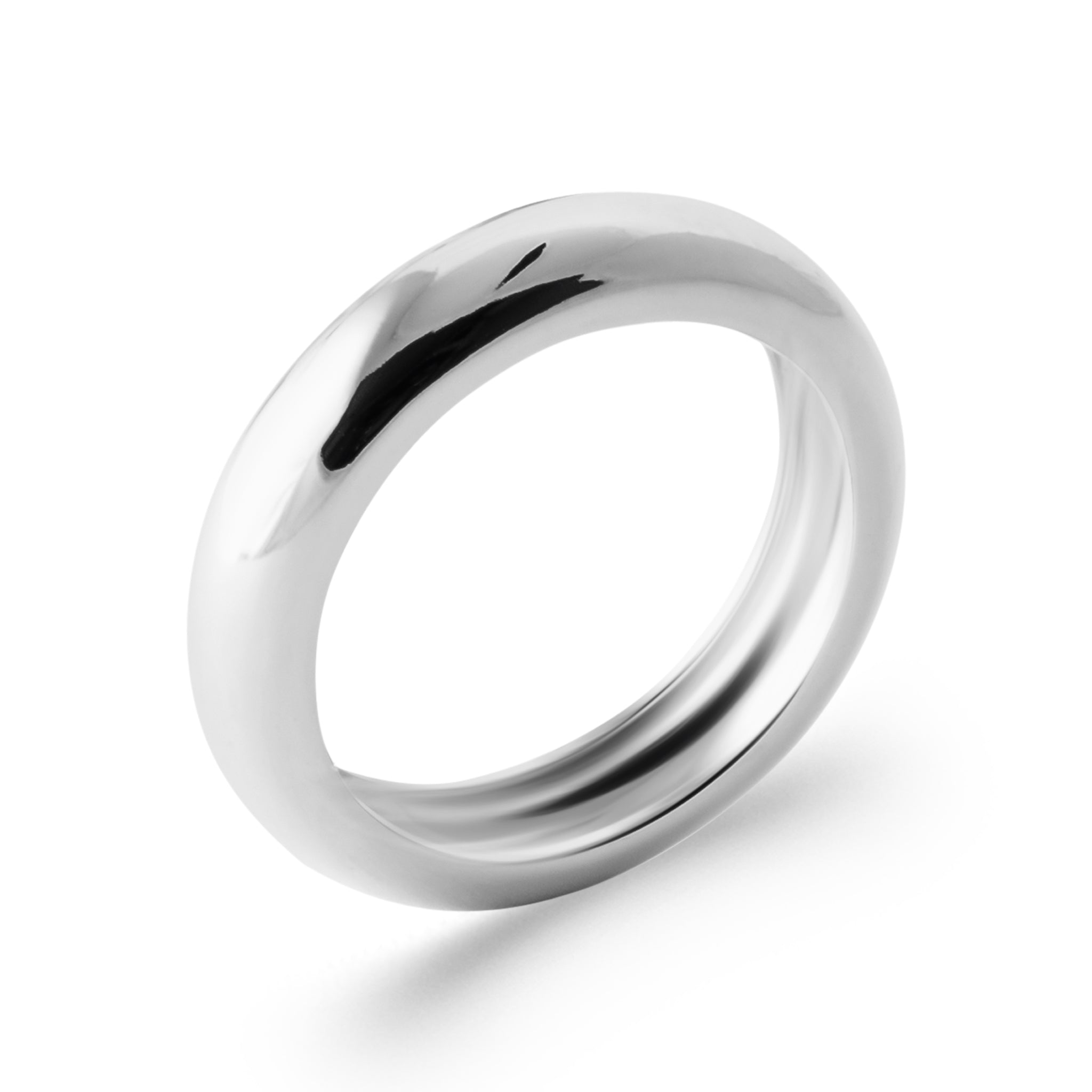 Bague en argent Ayna épaisse - Bijou photographié sur fond blanc 