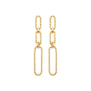 Boucles dorées DINA - Bijou photographié sur fond blanc