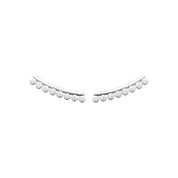 Boucles d'oreilles Amaris barrettes argent zircons - Bijou photographié sur fond blanc 
