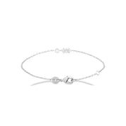 Bracelet KILLIANE en argent 925 et zircons - Collection Cérémonie - Bijou photographié sur fond blanc