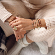 Bracelet doré double pampilles LILIAH - Bijou porté