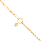 Bracelet personnalisable doré charms Selena - Bijou photographié sur fond blanc