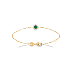 Bracelet doré Bénédicte Vert