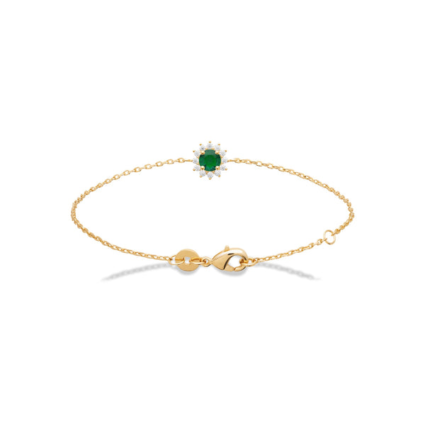 Bracelet doré Bénédicte Vert