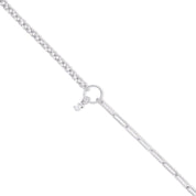 Bracelet personnalisable charms argent Selena - Bijou photographié sur fond blanc
