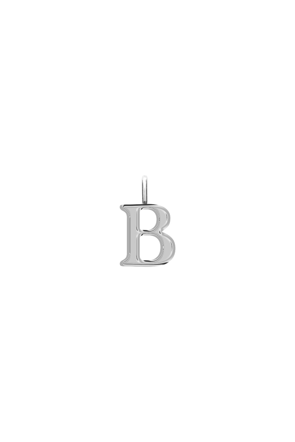 Charm argent lettre B - Bijou photographié sur fond blanc