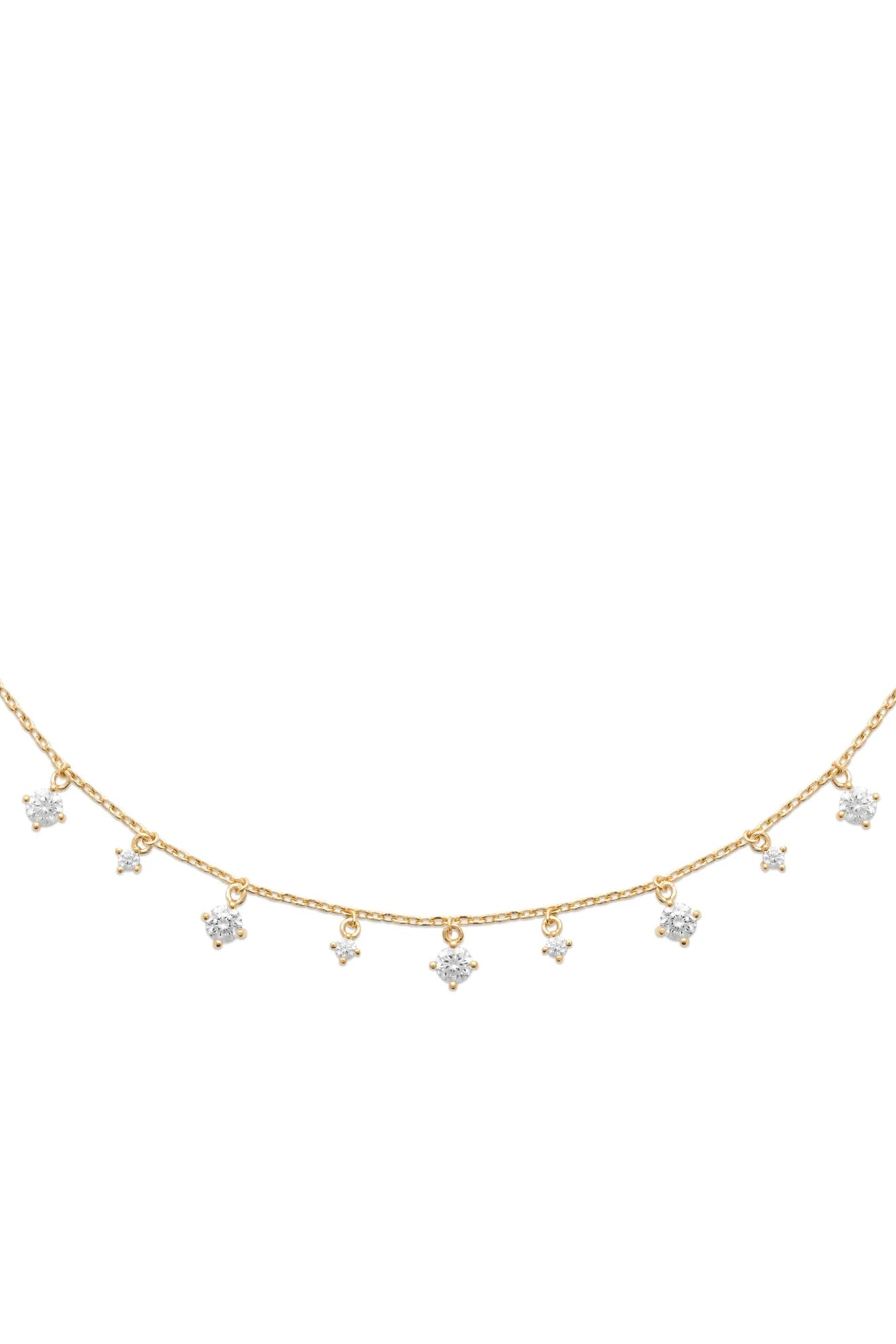 Collier doré Queena blanc