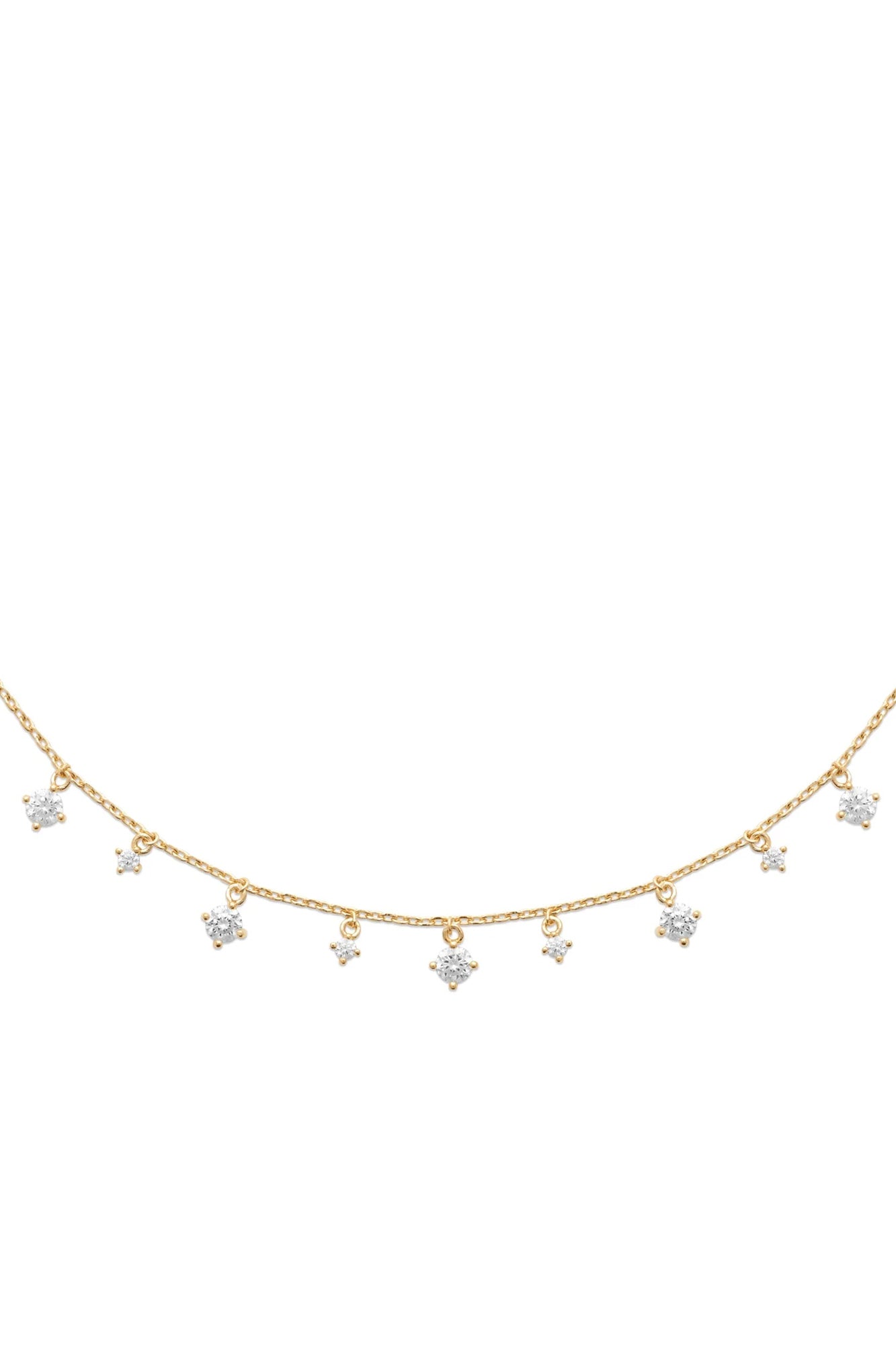 Collier doré Queena blanc