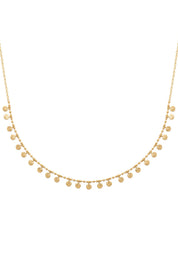 Collier doré Garance pampilles striées - Bijou photographié sur fond blanc