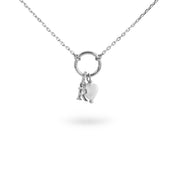 Collier personnalisable argent coeur nacre Lilou