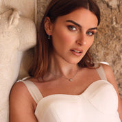 Collier argenté AMANDINE en argent 925 et zircon - Collection Cérémonie - Bijou porté