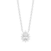 Collier argenté ROMINA en argent 925 et zircons - Collection Cérémonie - Bijou photographié sur fond blanc