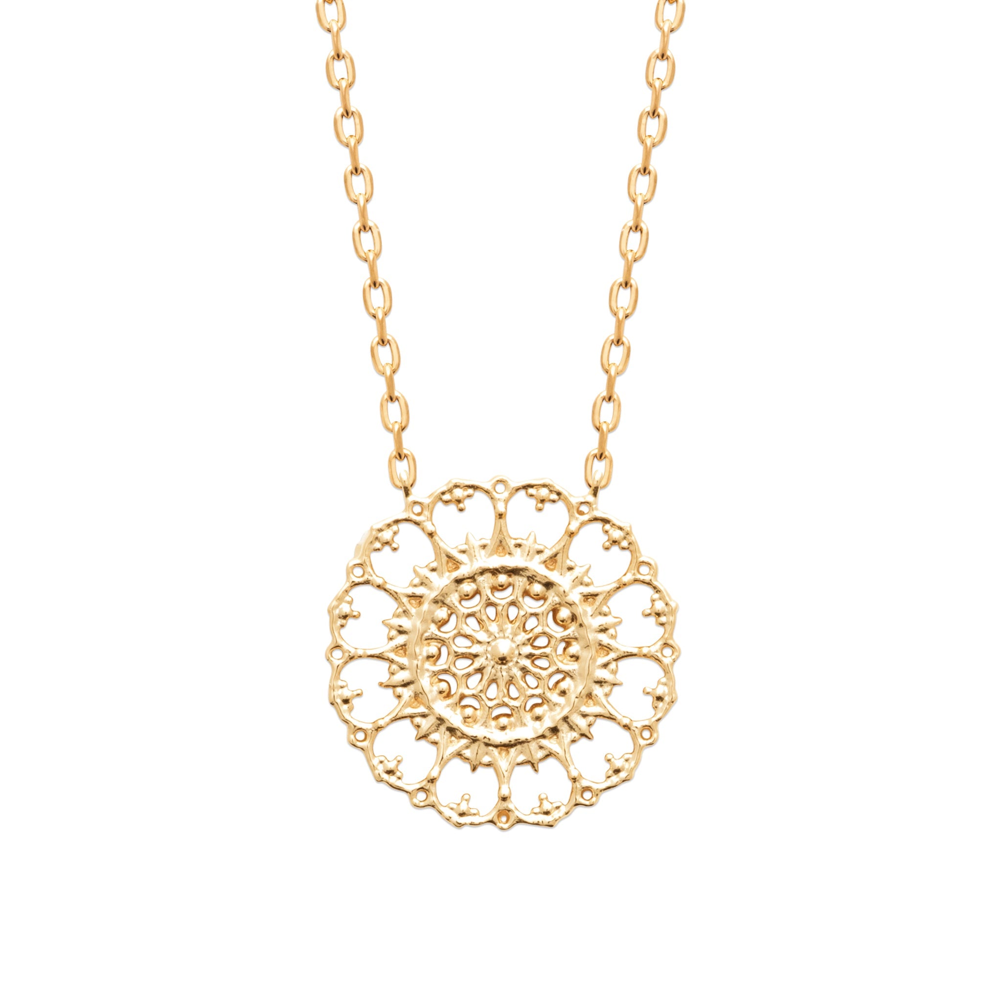 Collier doré CYRILLE - Bijou photographié sur fond blanc