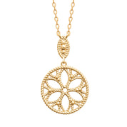 Collier doré Jamila avec pendentif oriental - Bijou photographié sur fond blanc 