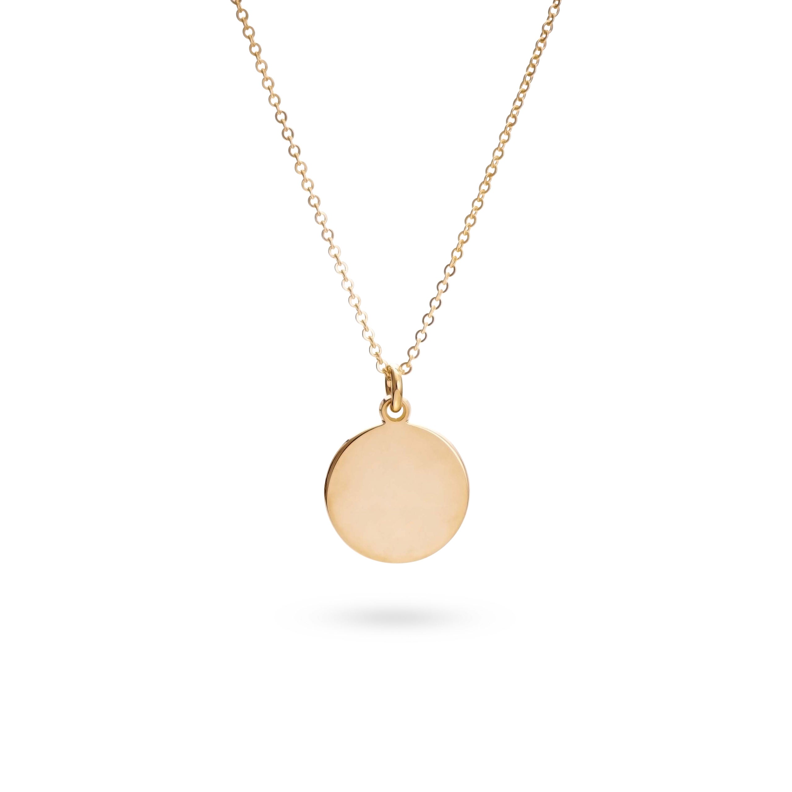 Collier personnalisable doré Alba - Bijou photographié sur fond blanc