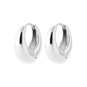Créoles argent CEDELLA - Bijou photographié sur fond blanc