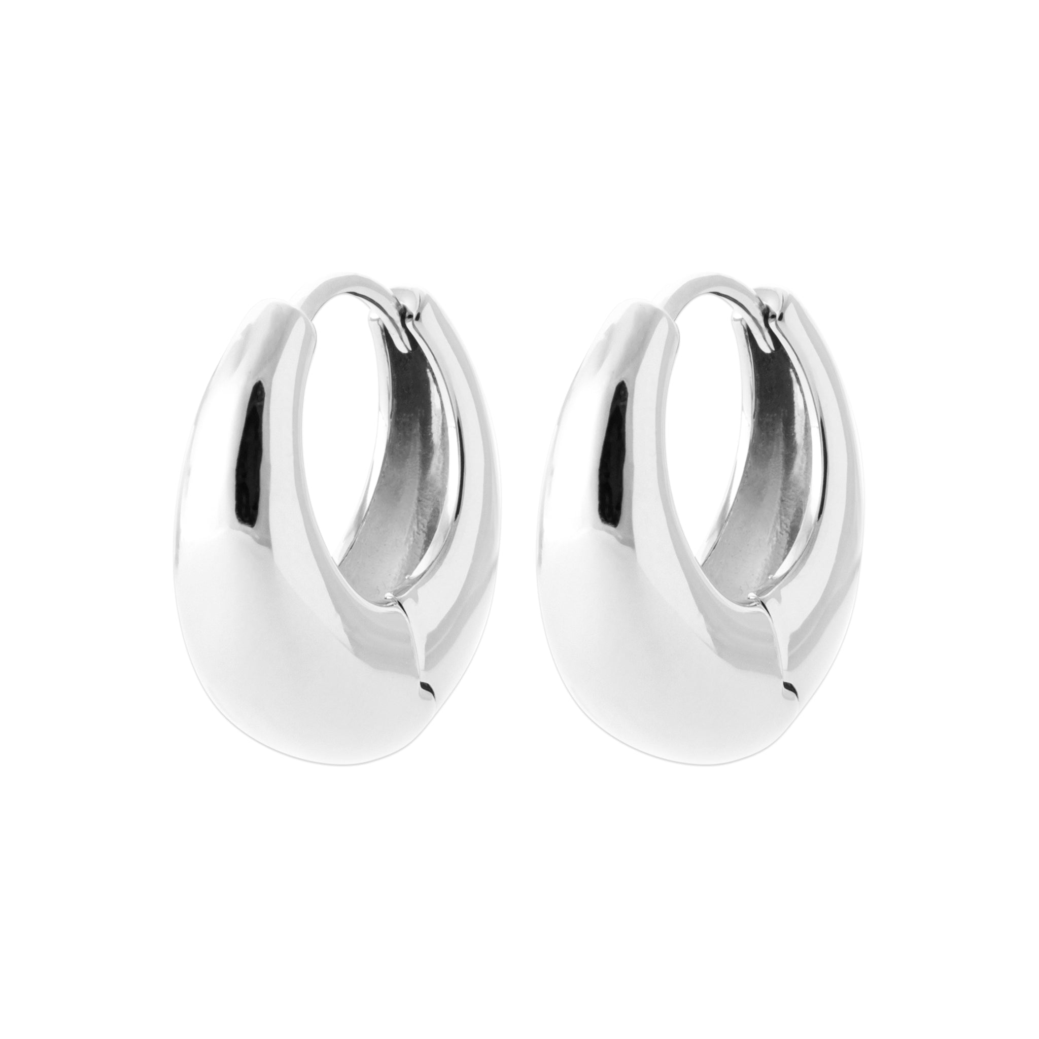 Créoles argent CEDELLA - Bijou photographié sur fond blanc