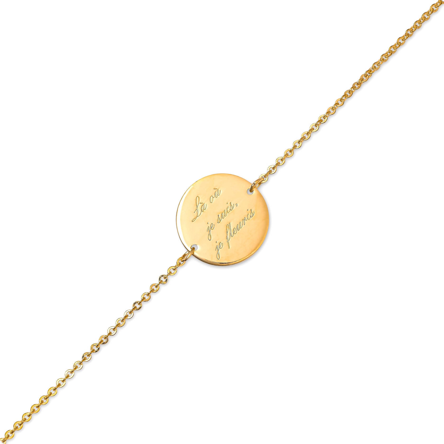 Bracelet doré Mantra lotus