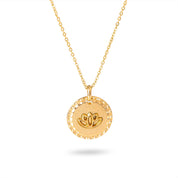 Collier doré Mantra lotus
