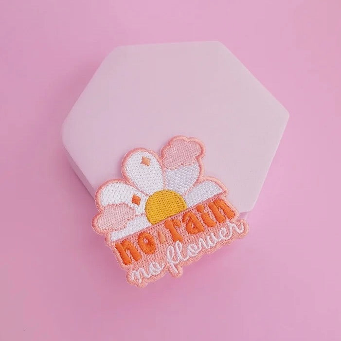 Patch thermocollant NO RAIN NO FLOWER ambiance