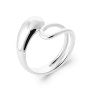 Bague argent Ardhila simple gouttes - Bijou photographié sur fond blanc