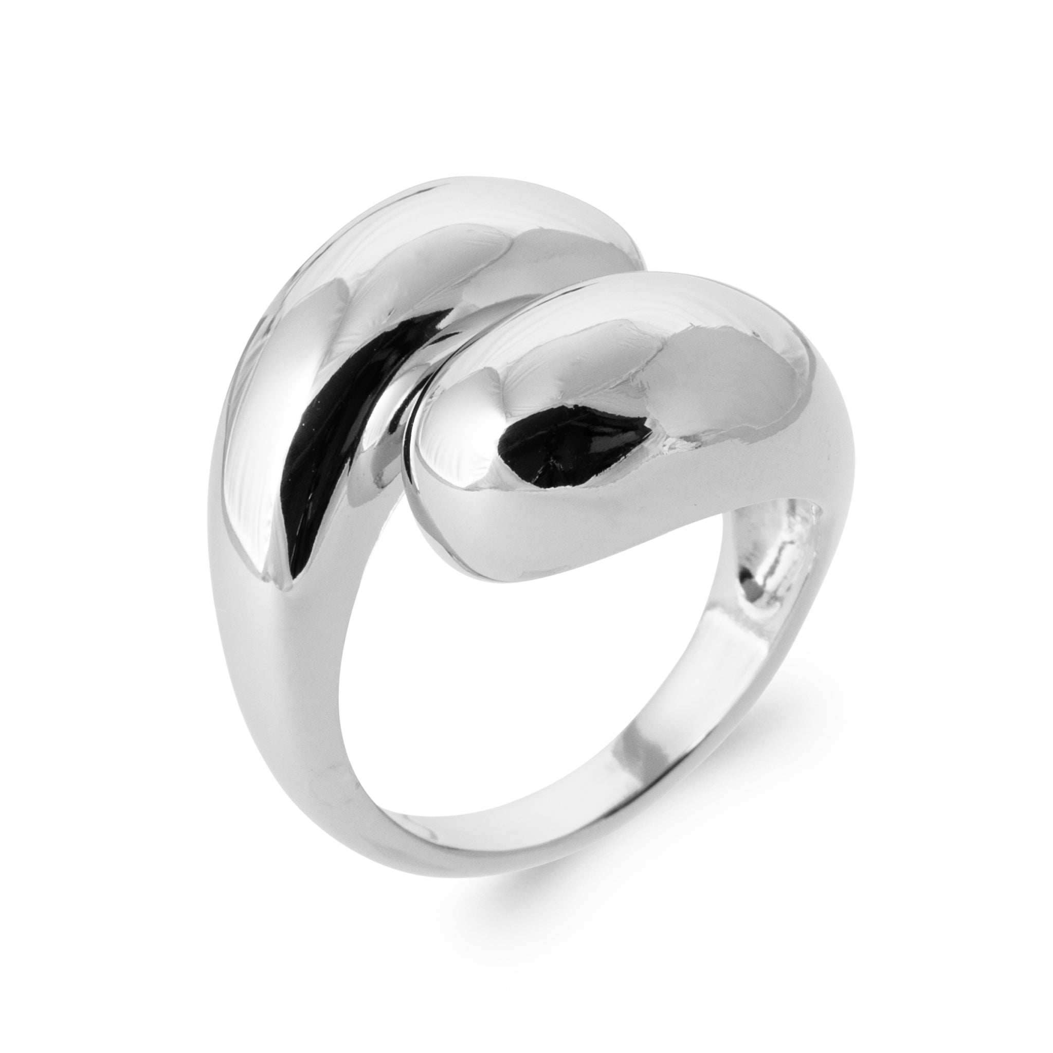 Bague argent Yoko goutte - Bijou photographié sur fond blanc