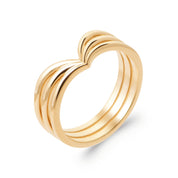 Bague dorée Andy - Bijou photographié sur fond blanc