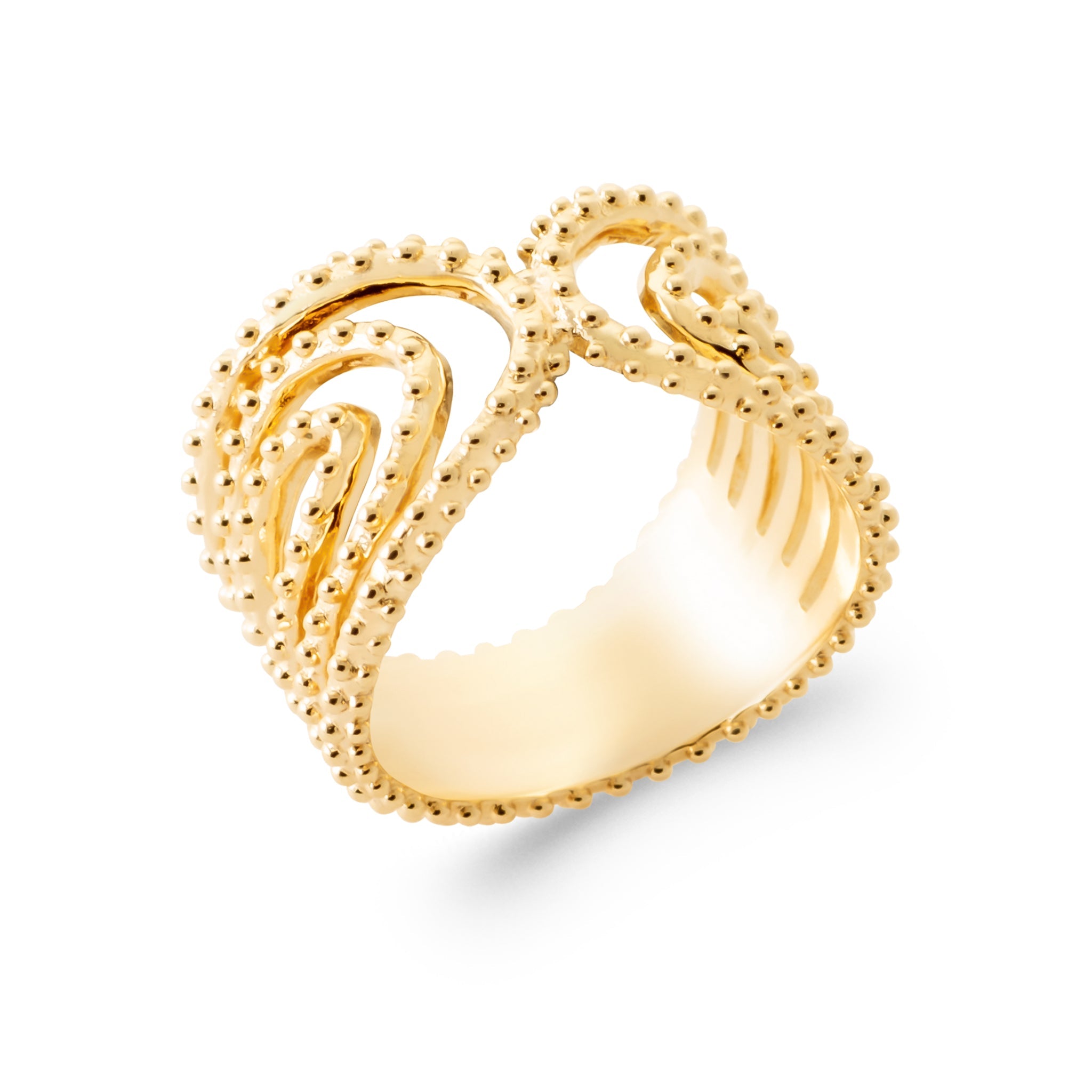 Bague dorée Cloé - Bijou photographié sur fond blanc