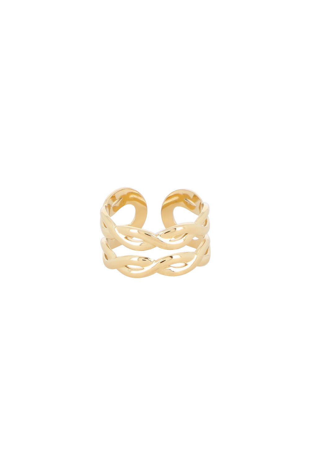 Bague dorée Lila - Bijou photographié sur fond blanc