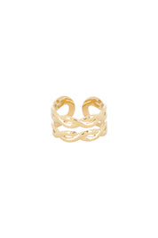 Bague dorée Lila - Bijou photographié sur fond blanc