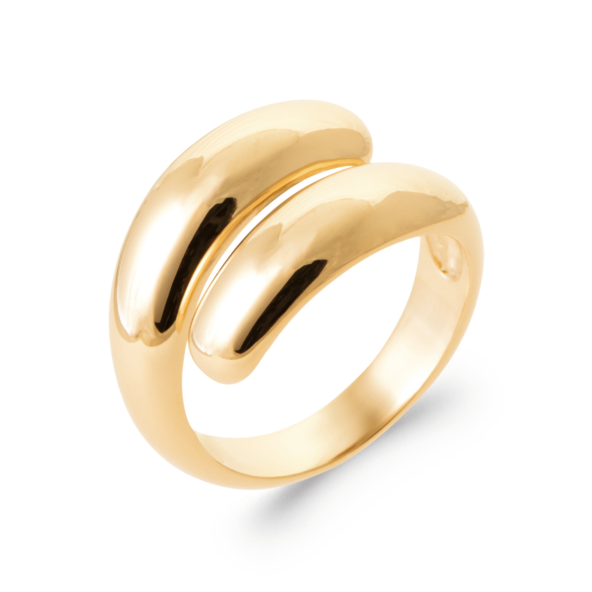 Bague dorée Mima - Bijou photographié sur fond blanc