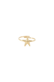 Bague dorée Naza étoile de mer - Bijou photographié sur fond blanc