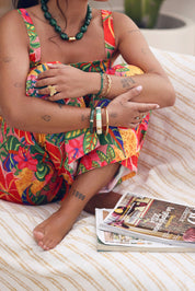 Bague dorée Palma portée