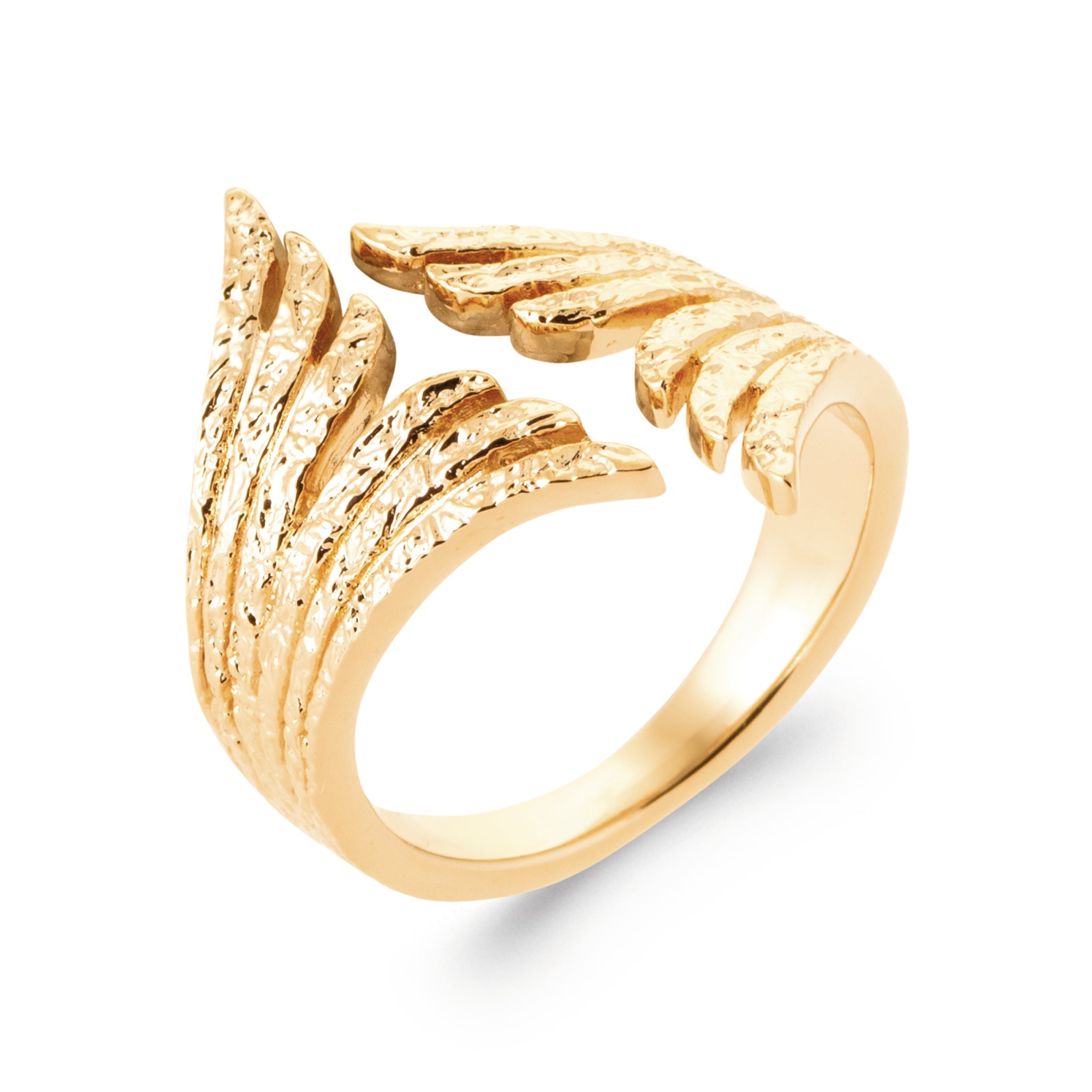 Bague dorée Timéa - Bijou photographié sur fond blanc