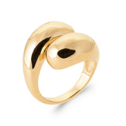 Bague dorée Yoko goutte - Bijou photographié sur fond blanc
