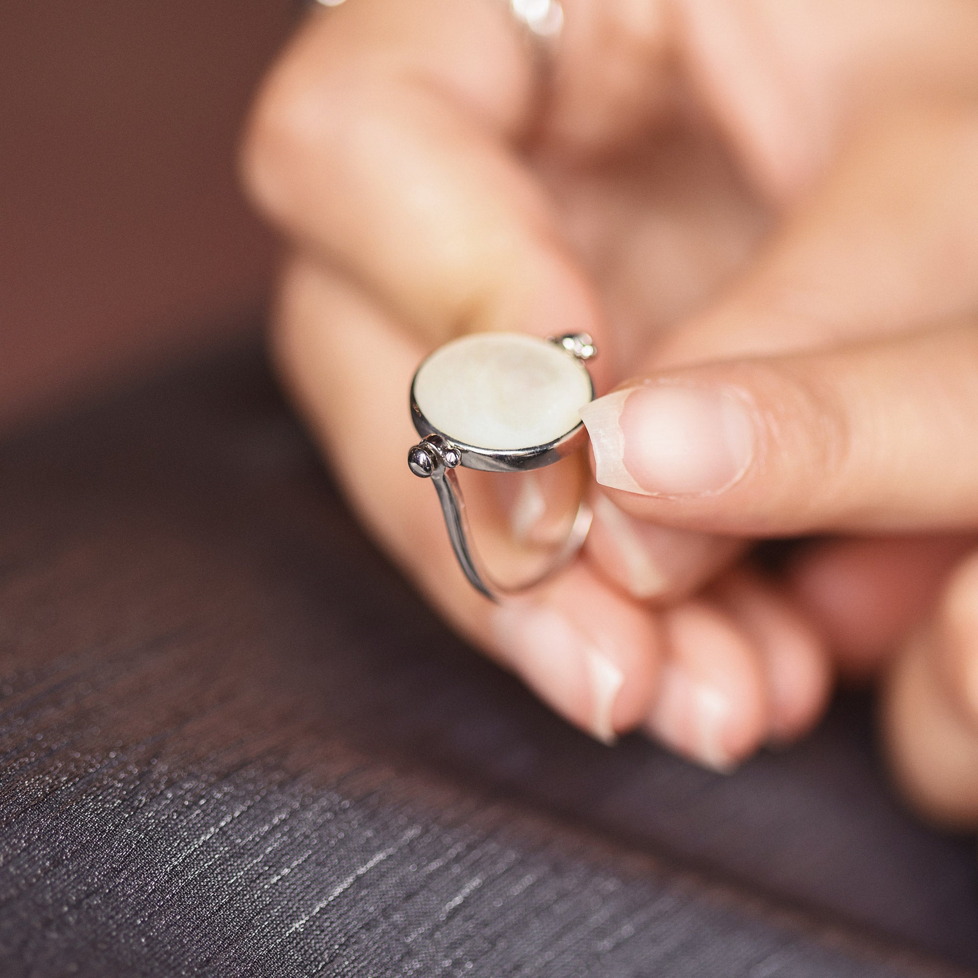 Bague réversible Joy personnalisable en argent pour gravure - Bijou porté