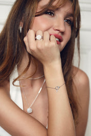 Bague réversible Joy personnalisable en argent pour gravure - Bijou porté