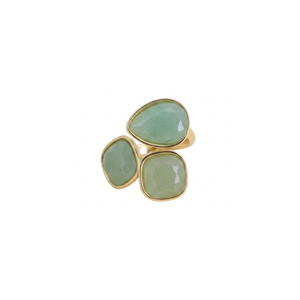 Bague dorée Nolan amazonite