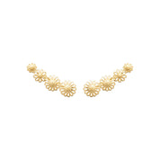 boucles d'oreilles barrettes dorées Enola - Bijou photographié sur fond blanc