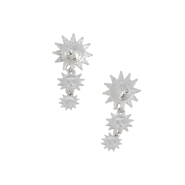 Boucles pendantes argentées Michaela